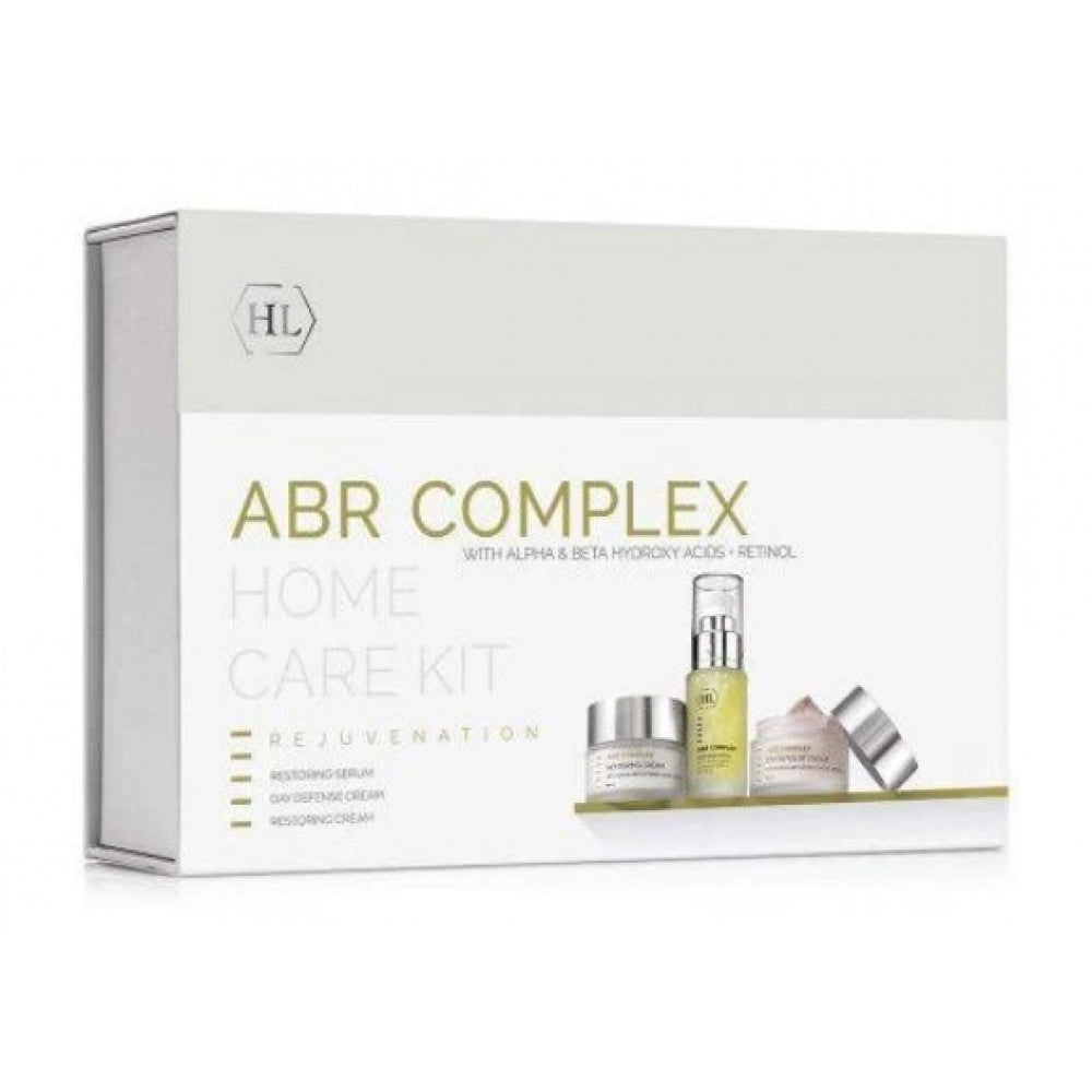 HOLY LAND KIT: ABR COMPLEX WITH RETINOL INCLUDES: ALPHA-BETA & RETINOL COMPLEX RESTORING SERUM 30 ML; ALPHA DAY DEFENCE CREAM 50 ML; ALPHA-BETA RESTORING (NIGHT) CREAM 50 ML HL