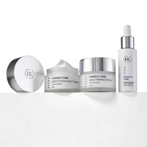 HOLY LAND KIT: PERFECT TIME KIT INCLUDES: DAILY FIRMING CREAM 50 ML; DEEP ACTING NIGHT CREAM 50 ML; ADVANCED FIRM&LIFT SERUM 30 ML