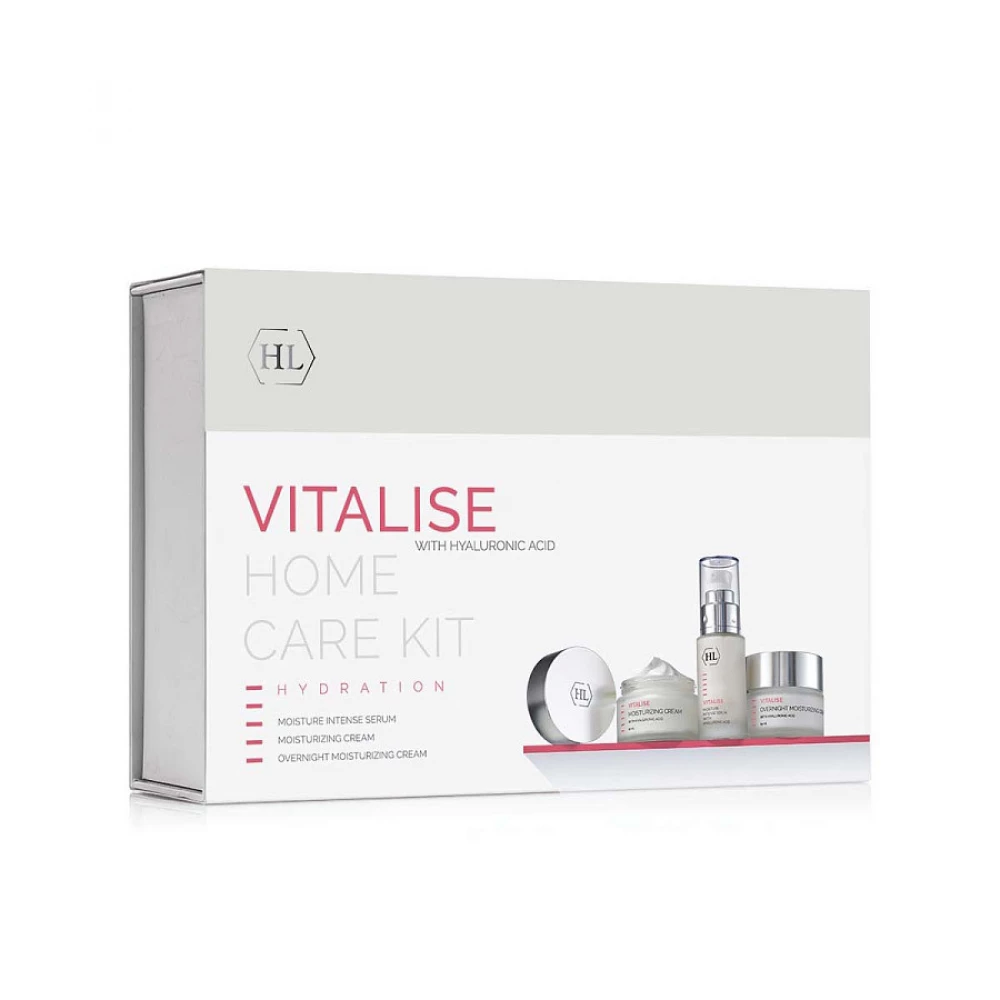 HOLY LAND KIT VITALISE HYDRATION. VITALISE INTENSE SERUM (30 ML), VITALISE MOISTURIZING CREAM (50 ML), VITALISE OVERNIGHT MOISTURIZER CREAM (50 ML)